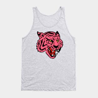 Pink Tiger Grin Tank Top